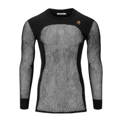 ACLIMA WoolNet Crewneck netundertrøje, herre (Jet Black)