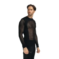 ACLIMA WoolNet Crewneck netundertrøje, herre (Jet Black)