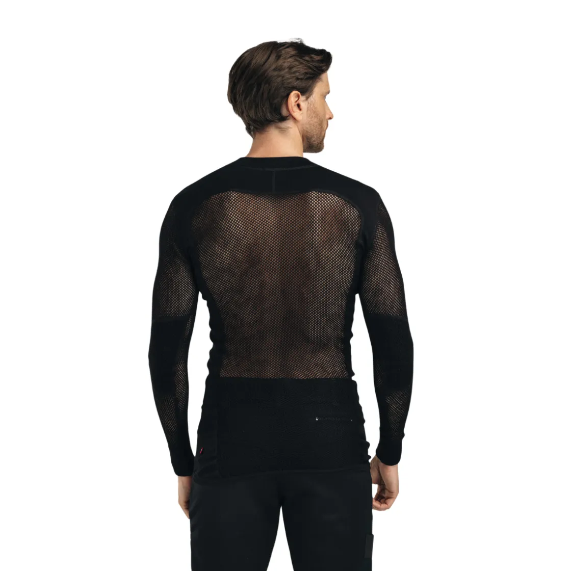ACLIMA WoolNet Crewneck netundertrøje, herre (Jet Black)