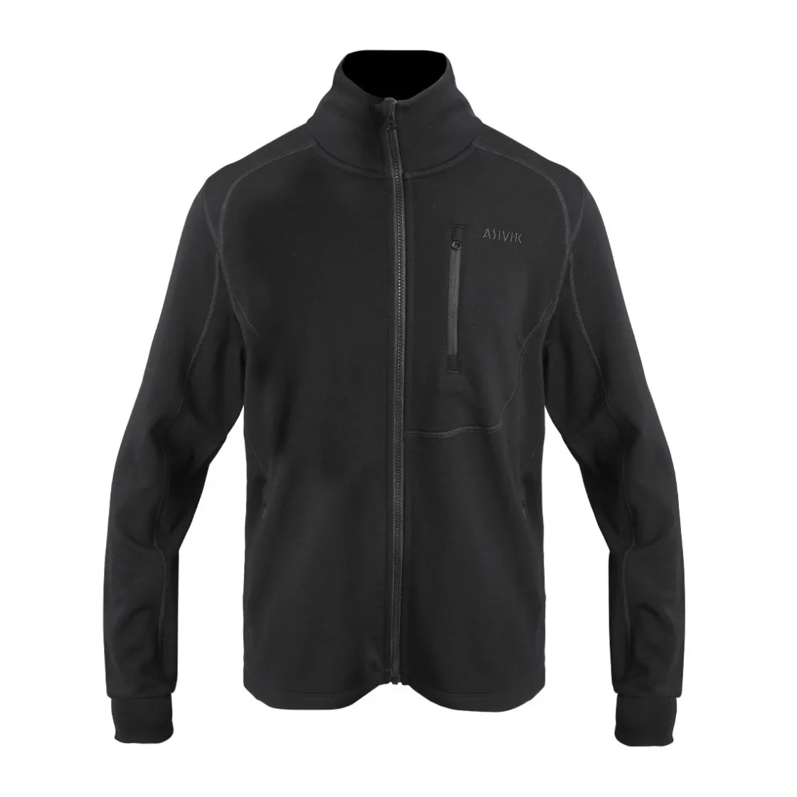 ASIVIK Adventure Mid Wool fleece, herre (Black) Best