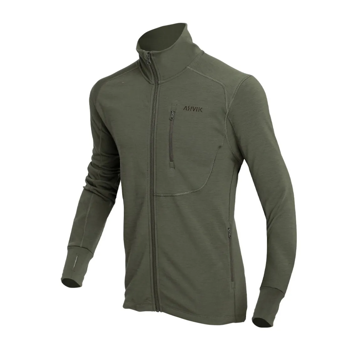 ASIVIK Adventure Mid Wool fleece, herre (Khaki) Discount