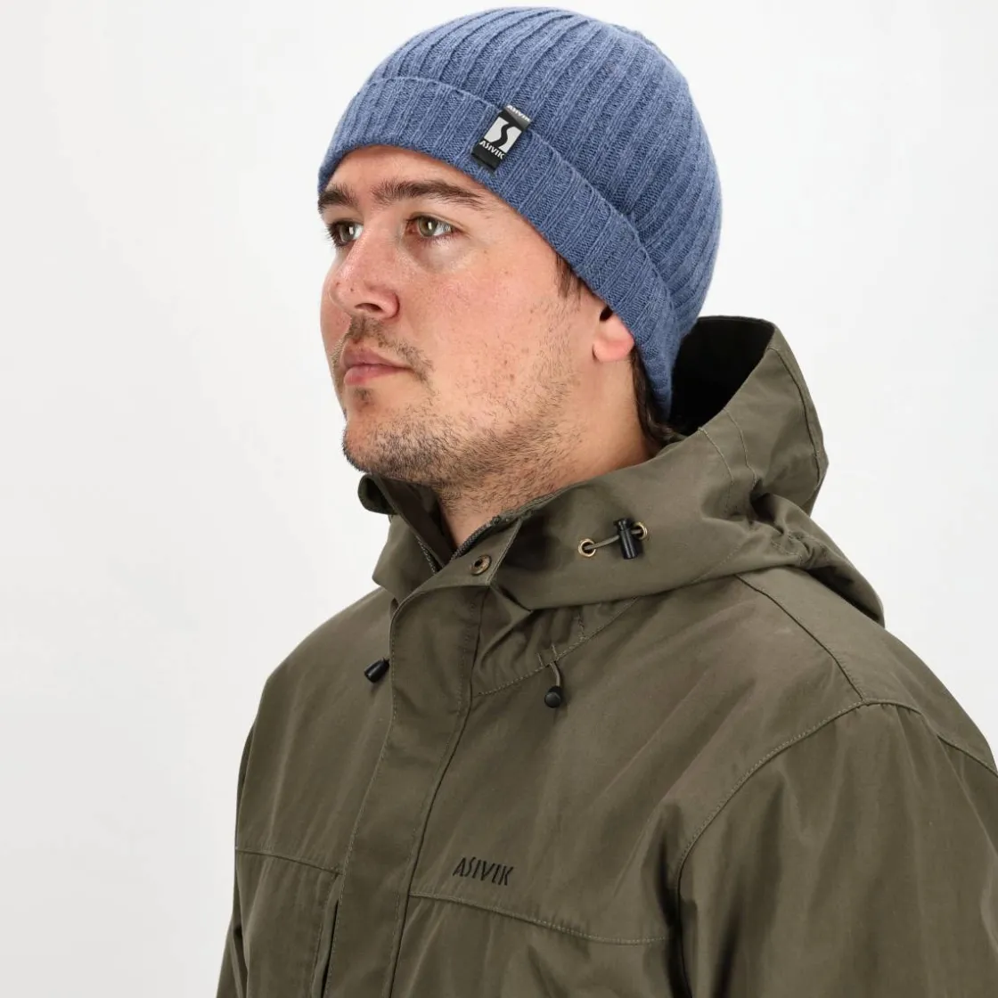 ASIVIK Knitted Wool Strikhue (Blue) Outlet