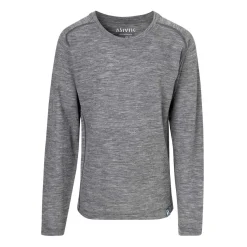 ASIVIK Wool Crewneck undertrøje, junior (Grey) Outlet