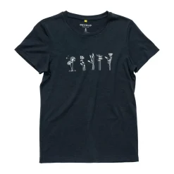 DEVOLD Classic Merino 150 Flowers T-shirt, dame (Ink) Clearance