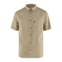 FJÄLLRÄVEN Fjällräven Övik Travel Shirt SS, herre (Sand Stone) Discount