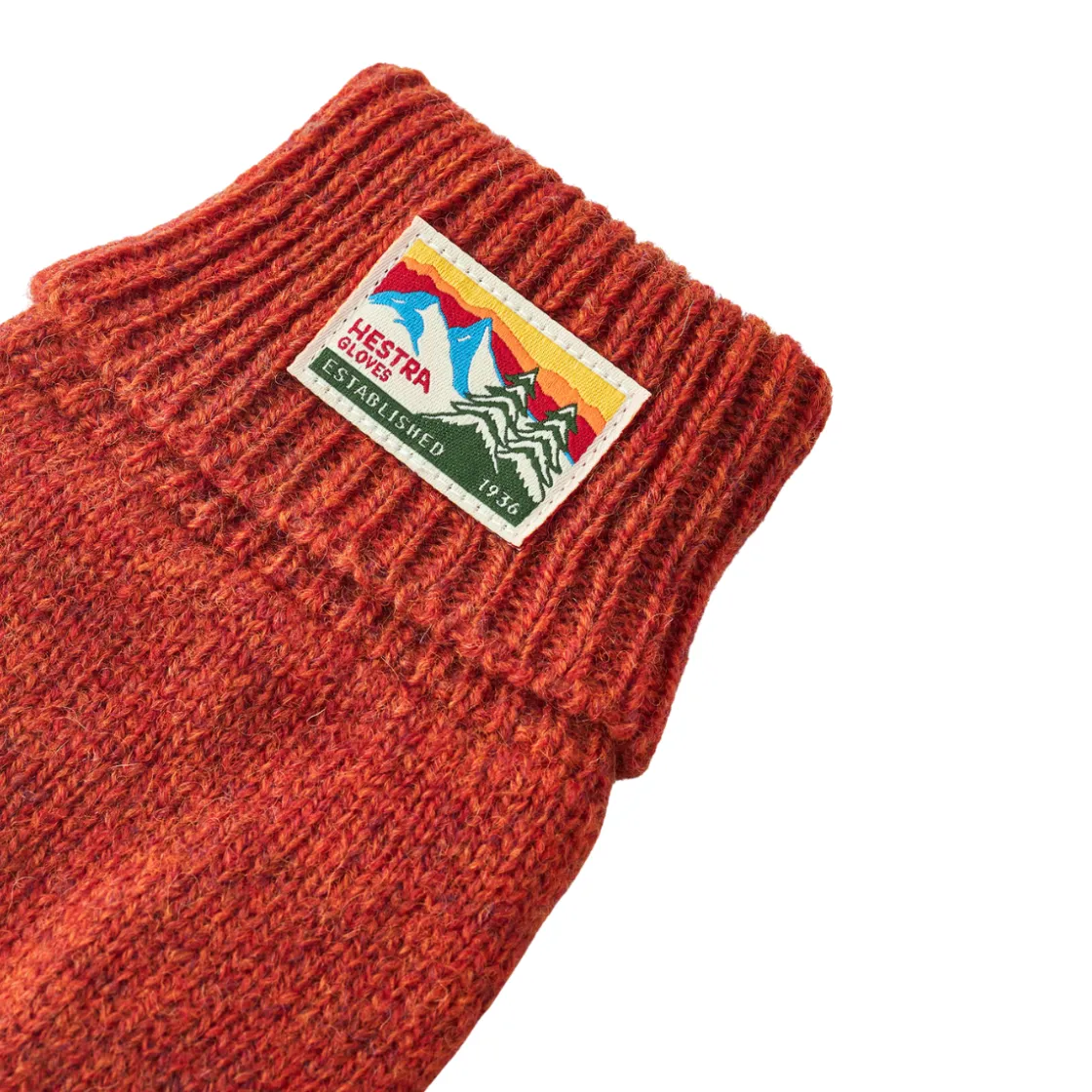 HESTRA Raggwool Glove uldhandsker (Brick Red) Sale