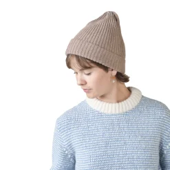 KLITMØLLER COLLECTIV Klitmøller Collective Heavy Rib Beanie (Sand) New