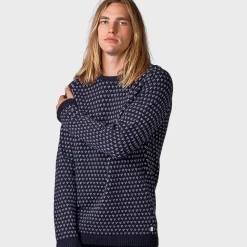 KLITMØLLER COLLECTIV Klitmøller Collective Hugo Knit sweater (Navy Cream) Hot