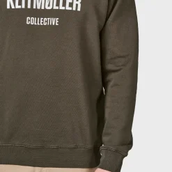 KLITMØLLER COLLECTIV Klitmøller Collective Logo Crew, herre (Olive) Hot