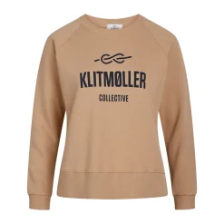 KLITMØLLER COLLECTIV Klitmøller Collective Maja Logo Crew, dame (Sand) Best