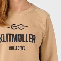 KLITMØLLER COLLECTIV Klitmøller Collective Maja Logo Crew, dame (Sand) Best