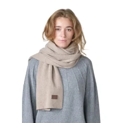 KLITMØLLER COLLECTIV Klitmøller Collective Rib Scarf halstørklæde (Sand) Outlet