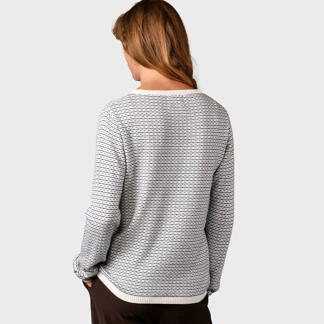 KLITMØLLER COLLECTIV Klitmøller Collective Silje Knit bluse, dame (Cream Navy) New