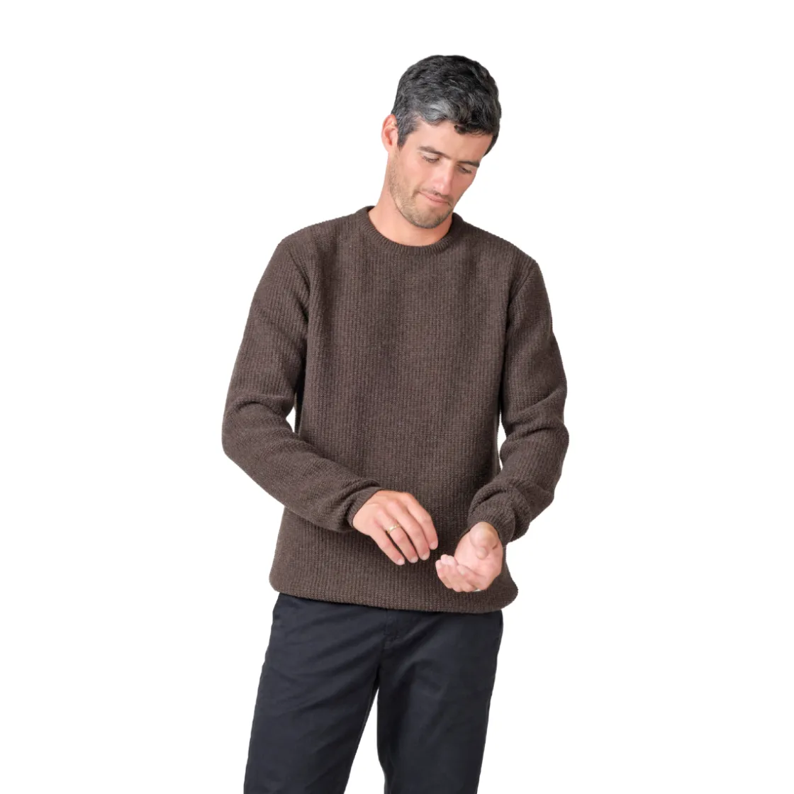KLITMØLLER COLLECTIV Klitmøller Frede Knit sweater, herre (Taupe) Online