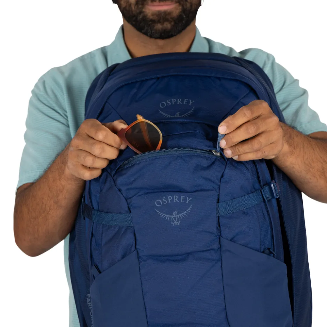 OSPREY Farpoint Travel Pack 70 L rejserygsæk, herre (Antique Blue)