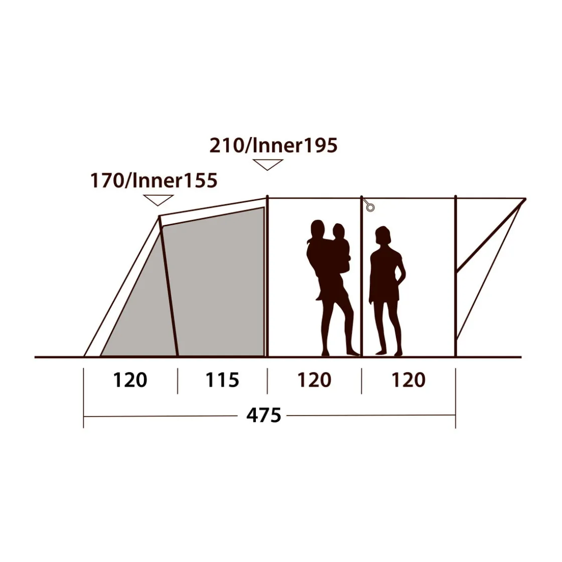 OUTWELL Sky 6 campingtelt, 6 personer (Blue) Sale