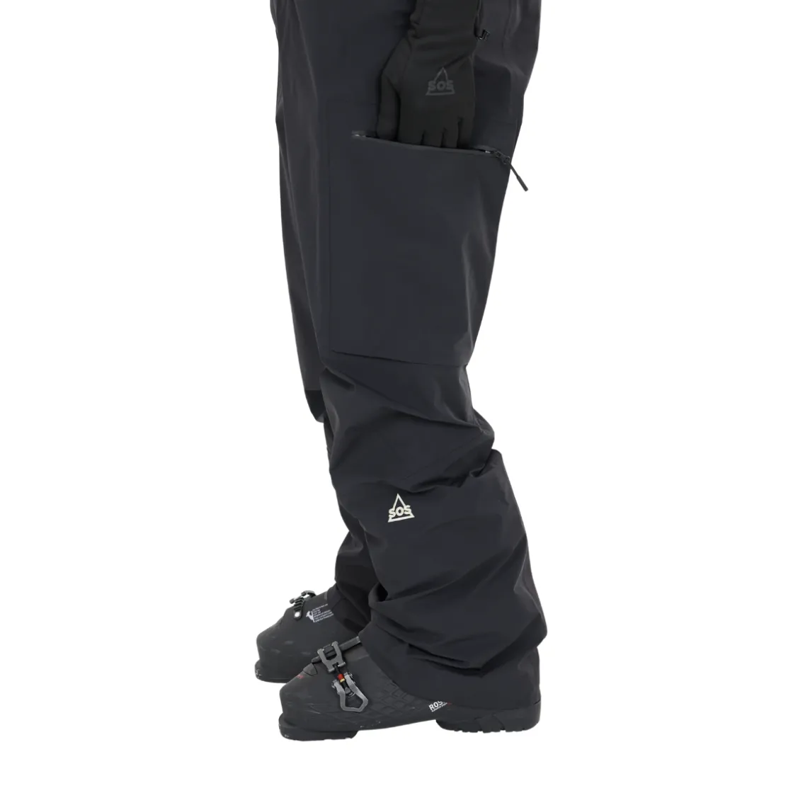SOS Kula 3-lags Shell Bib Skibukser, herre (Black) Discount