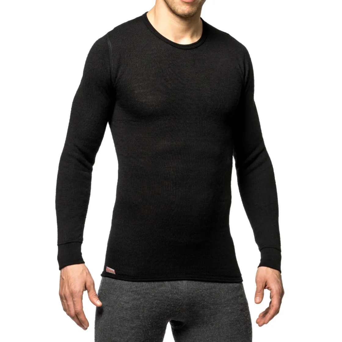 WOOLPOWER Crewneck 200 uldundertrøje, unisex (Black) Sale