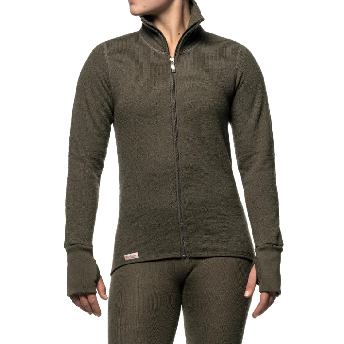 WOOLPOWER Full Zip Jacket 400 uldtrøje, unisex (Pine Green)